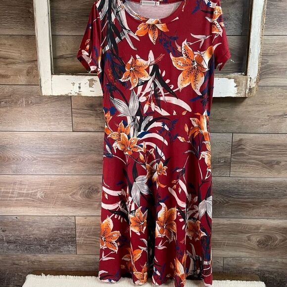 Helyo Fashion Womens Swing Dresses (2) Floral Cottagecore Boho Size XL - Picture 2 of 9